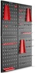 tectake&reg; Werkzeuglochwand, vierteilig, lackierter Stahl, Belastbarkeit 4 kg pro
