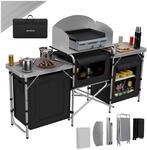 24MOVE&reg; Campingk&uuml;che CAMPO faltbar, Alu Outdoork&uuml;che mit Arbeitsplatte und