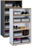 VCM Holz Schuhregal Ma&szlig;e ca. H. 110 x B. 60 x T. 33 cm Schuhkommode mit 5