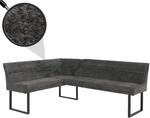 Eckbank MCW-O81, Esszimmerbank Bank, &Ouml;ko-Tex (310g/m&sup2;) Chenille Stoff/Textil Metall