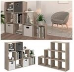 Vicco Treppenregal Raumteiler B&uuml;cherregal 9 F&auml;cher Sonoma Stufenregal Regal