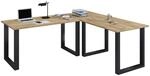 VCM VCM Holz Schreibtisch Eckschreibtisch schlicht 130x130 L Form links oder