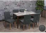 6er-Set Esszimmerstuhl Littau, Stuhl K&uuml;chenstuhl Hochlehner, Stoff/Textil Chenille