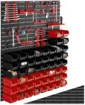 tectake&reg; Kleinteilemagazin, 88-teilig, mit 4 Wandplatten, komfortable