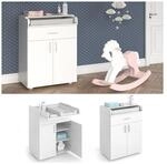 Vicco Wickeltisch Wickelkommode Wickelschrank Lena Wei&szlig; Wickelaufsatz Schublade