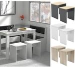 VCM 2er Set Holz Sitzhocker W&uuml;rfel Fu&szlig;ablage Beistelltisch Esal