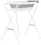 Chipolino Babybadewanne-Set Slim, St&auml;nder 90 cm, Ablage, klappbar, Thermometer grau