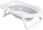 Cangaroo faltbare Babybadewanne Maui, 84 cm lang, Wasserablauf, Ablagef&auml;cher grau