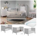 Vitalispa Babybett Ajaton Wei&szlig; 144,4 x 83 cm mit Matratze