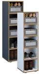 VCM Holz Schuhregal Ma&szlig;e ca. H. 110 x B. 30 x T. 33 cm Schuhkommode mit 5