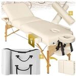 tectake&reg; 3 Zonen Massageliege-Set, Breite 70 cm, Polsterung 7,5 cm, mit Holzgestell,