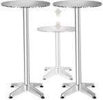 tectake&reg; Aluminium-Bistrotisch, wetterfest, klappbar, Zementsockel, Belastbarkeit 60