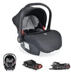 Moni Babyschale Multi Set mit Isofixbasis Royal, i-Size (40 - 87cm) Gruppe 0+ grau