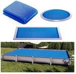 OK-Living Eckige Solarfolie Pool blau, Solarabdeckplane 800x500 cm