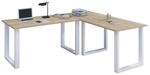 VCM VCM Holz Schreibtisch Eckschreibtisch schlicht 130x130 L Form links oder