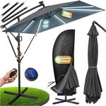 KESSER&reg; Ampelschirm Holly Sonnenschirm Rechteckig mit und ohne LED Solar inkl.