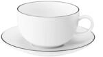 Seltmann Weiden Milchkaffeetasse mit Untertasse Lido Black Line 350 ml