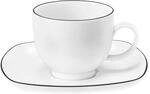 Seltmann Weiden Kaffeetasse mit Untertasse Lido Black Line 220 ml
