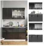 Vicco K&uuml;chenzeile Single Einbauk&uuml;che 140 cm K&uuml;chen Hochglanz Fame-Line