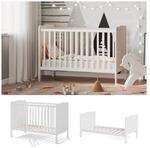 VitaliSpa Gitterbett Babybett Kinderbett Tobi Kombinationsbett umbaubar Wei&szlig;