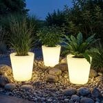 tectake&reg; Leuchtzylinder, als Sektk&uuml;hler mit LED-Beleuchtung, 12 W, mit