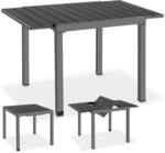 tectake&reg; Aluminium Gartentisch, f&uuml;r 4-6 Personen, ausziehbar, wetterfest und