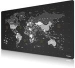 Titanwolf Gaming Mauspad XXXL 1600x800 mm, Speed Mousepad, Weltkarte Motiv,