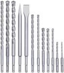 kwb SDS-Plus Hammer Mei&szlig;el-Set, 12-teiliger Stein-u. Betonbohrer Satz im