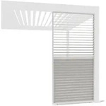 Weide Aluminium Lamellenwand F&uuml;r Weide Pergola Drehbare Lamellen Wei&szlig;wei&szlig; 1.13