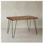 KADIMA DESIGN Esstisch BALU Massivholz: 4 Metallbeine, handgefertigtes Unikat,