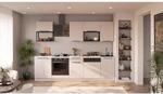 K&uuml;che COMO BASIC LOFT 280 cm K&uuml;chenzeile K&uuml;chenblock Einbauk&uuml;che Kaschmir + Wei&szlig;