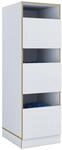 VCM Mehrzweck-W&auml;scheschrank , schmaler Stauraumschrank mit 3 F&auml;chern & Dreht&uuml;ren,