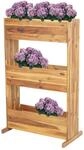 Pflanzkastenregal MCW-L20, Blumenkasten Hochbeet, 115x71x40cm Outdoor Akazie Holz