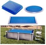 OK-Living Eckige Solarfolie Pool blau, Solarabdeckplane 260x160 cm