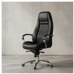 KADIMA DESIGN Chefsessel MADRID Echtleder, ergonomisch, Aluminium-Fu&szlig;kreuz, bis 120