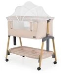 Cangaroo Babybett, Beistellbett Adoro, verstellbar, Matratze, Moskitonetz, R&auml;der