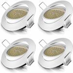 Brandson 4x LED Einbaustrahler schwenkbar Warmwei&szlig; 3000K Deckenspot /...