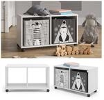 Vicco Rollcontainer Luigi f&uuml;r Faltbox Kinderregal 2 F&auml;cher Spielzeugregal