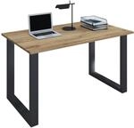VCM Holz Schreibtisch H. 76 x B. 140 x T. 50 cm Computertisch schlicht F&uuml;&szlig;e