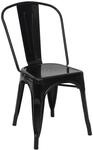 Stuhl MCW-A73, Bistrostuhl Stapelstuhl, Metall Industriedesign stapelbar ~ schwarz