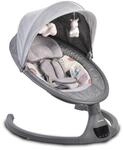 Cangaroo Babywippe iSwing, Musikfunktion, Timer, Fernbedienung, Aluminiumrahmen grau
