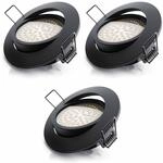Brandson 3x LED Deckenspots dimmbar & schwenkbar Einbaustrahler mit Aluminium...