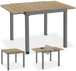 tectake&reg; Aluminium Gartentisch, f&uuml;r 4-6 Personen, ausziehbar, wetterfest und