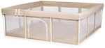 Chipolino Laufstall Easy 180 x 180 cm Tasche, 2 Ringe, faltbar, Schlupfloch beige