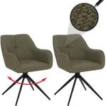 2er-Set Esszimmerstuhl MCW-O47, K&uuml;chenstuhl Armlehne, drehbar Auto-Return,