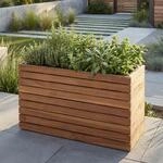 Pflanzkasten MCW-L21, Pflanzk&uuml;bel Blumentopf Hochbeet, eckig 41x63x23cm Outdoor