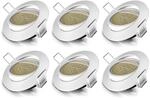 Brandson 6x LED Einbaustrahler schwenkbar Warmwei&szlig; 3000K Deckenspot /...