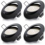 Brandson 4x LED Deckenspots dimmbar & schwenkbar Einbaustrahler mit Aluminium...