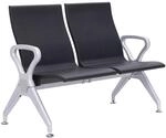 CLP Wartebank Airport-Stil Ermin, Sitzbank Flur mit Lehne, ergonomische Sitzschalen,