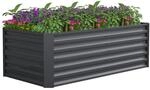 VCM Metall Hochbeet 120x60x57 cm &ndash; Rechteckiger Pflanzkasten f&uuml;r Garten & Terrasse